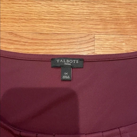 Talbots Burgundy Sleeveless Blouse - Picture 2 of 3